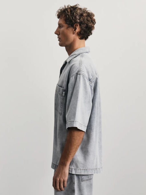 Облегченная джинсовая рубашка / Zarina  фото 4