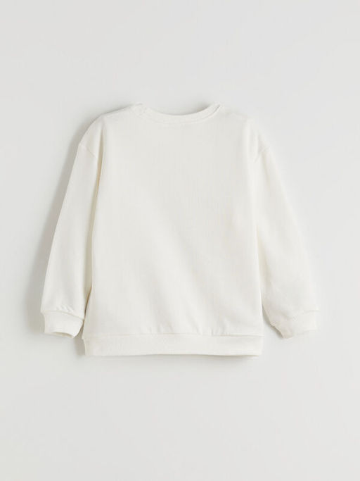 Araba Bask?l? Erkek ?ocuk Sweatshirt