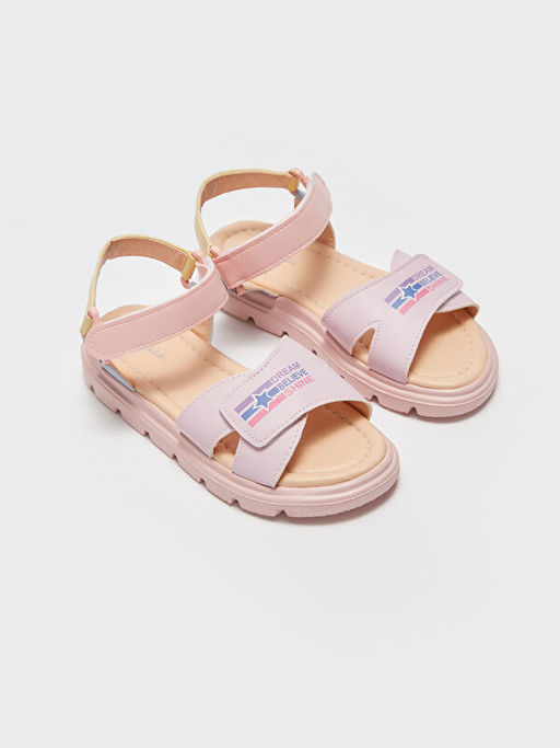 Bask?l? C?rt C?rtl? K?z ?ocuk Sandalet