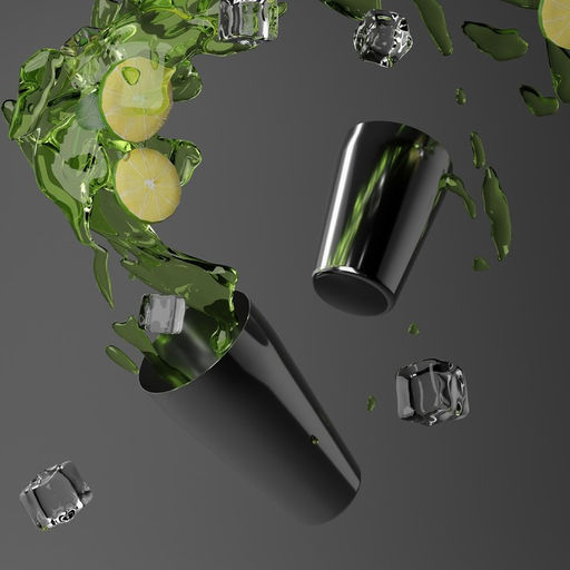 Бостонский шейкер из нержавеющей стали, 750+550 мл, 9×26.5 см, 304 сталь, серебряный