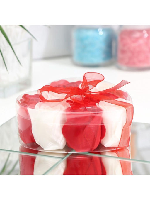 Мыльные розочки, красные и белые, набор 9 шт.