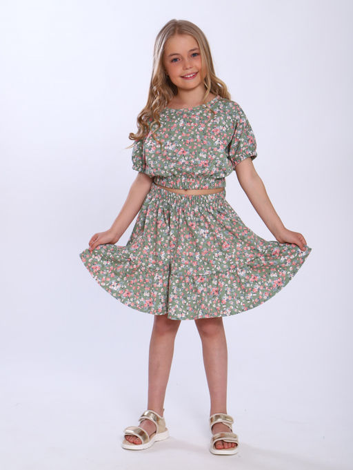 КМ163 Костюм Ламбада (оливковый, розовый) - Милаша фото 3