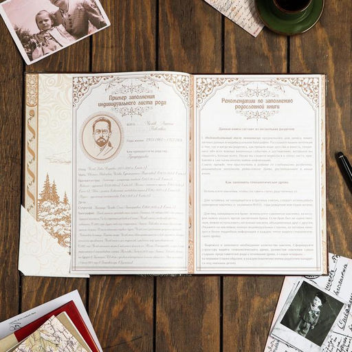 Родословная книга Семейная летопись, 100 страниц, 22 х 31 см - Семейные традиции фото 3