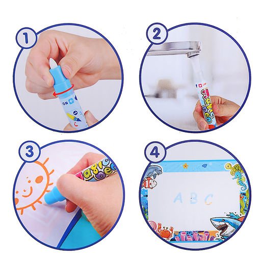 Коврик для рисования "Подводный мир" в коробке