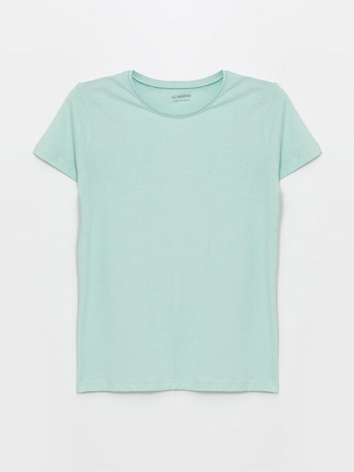 Bisiklet Yaka Basic K?sa Kollu K?z ?ocuk Ti??rt