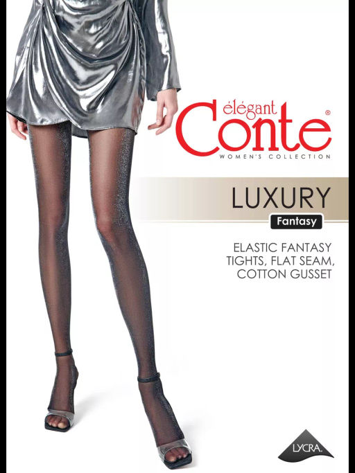 Колготки фантазийные CONTE LUXURY Колготки с люрексом grafit - Conte elegant фото 5