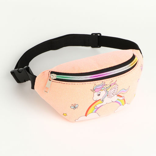 Сумка поясная детская на молнии «Выбражулька», коралловая