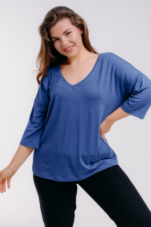 Футболка женская из вискозы Марина индиго