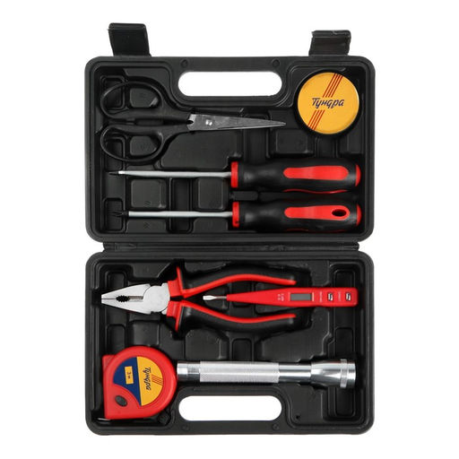 Набор инструментов в кейсе ТУНДРА 23 ФЕВРАЛЯ, в подарочной упаковке, 8 предметов