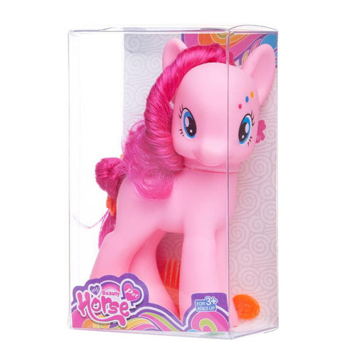 Пони с аксессуарами 15,5х9см, РОЗОВАЯ, в прозрачной коробочке - Junfa toys фото 2