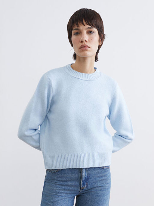 Bisiklet Yaka Kad?n Triko Kazak