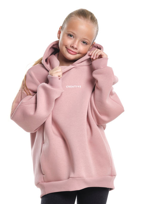 Худи для девочки оверсайз одежда подростковая с принтом 22-7317 мята - Mini maxi фото 19