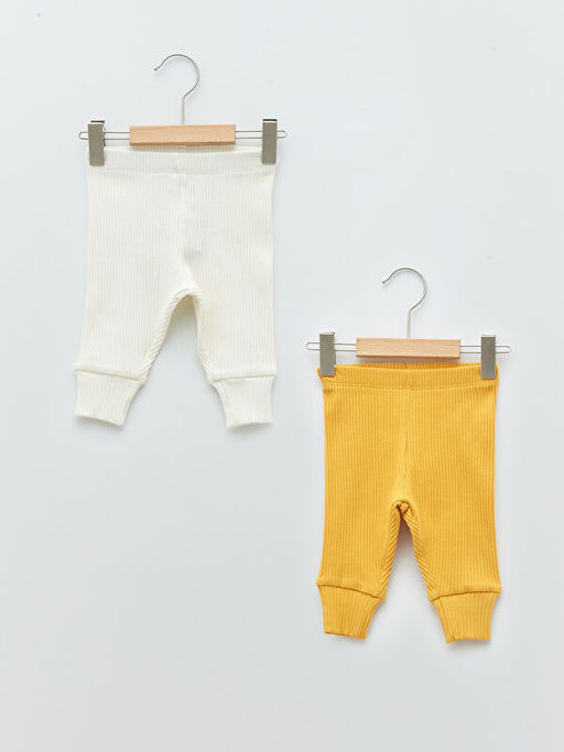 Beli Lastikli Basic Pamuklu Erkek Bebek Pijama Alt 2li