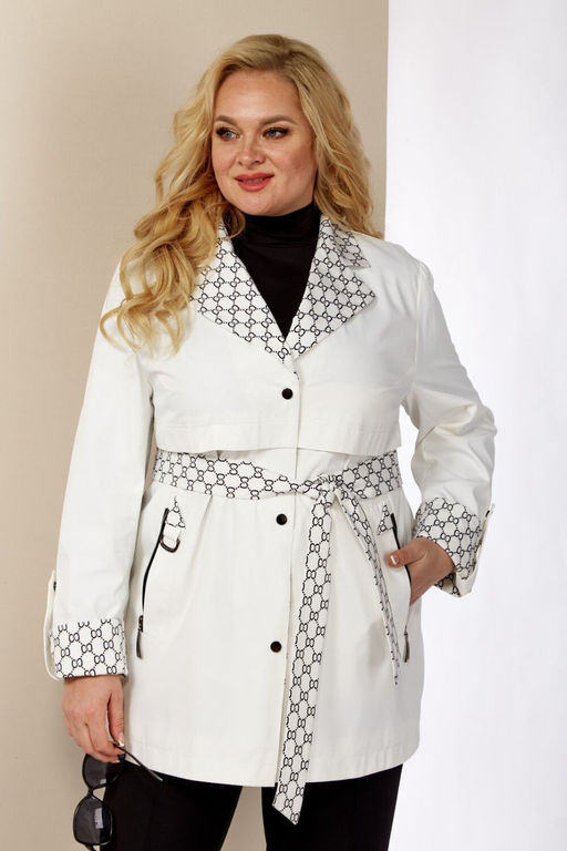 Плащ SHETTI 2123 белый  фото 2