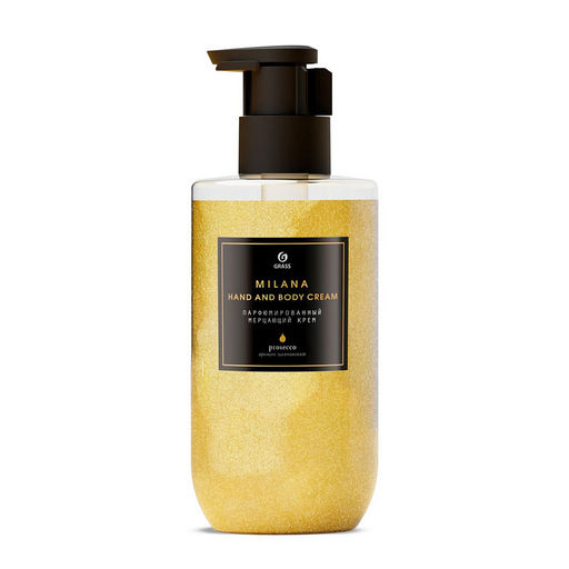 Парфюмированный мерцающий крем для рук и тела Milana Просекко (флакон 300мл) - Grass фото 2