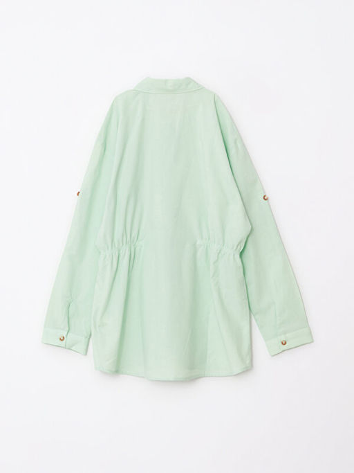 G?mlek Yaka Basic Uzun Kollu Poplin K?z ?ocuk Tunik - Waikiki фото 2