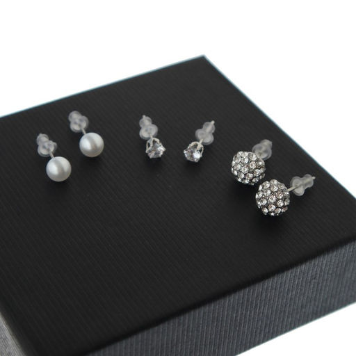 Женский подарочный набор Bolingdun 4 в 1: наручные часы, серьги, d=2.8 см