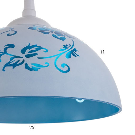 Светильник BayerLux  Колпак "Рочелл" 1 лампа E27 40Вт белый-синий  д.250