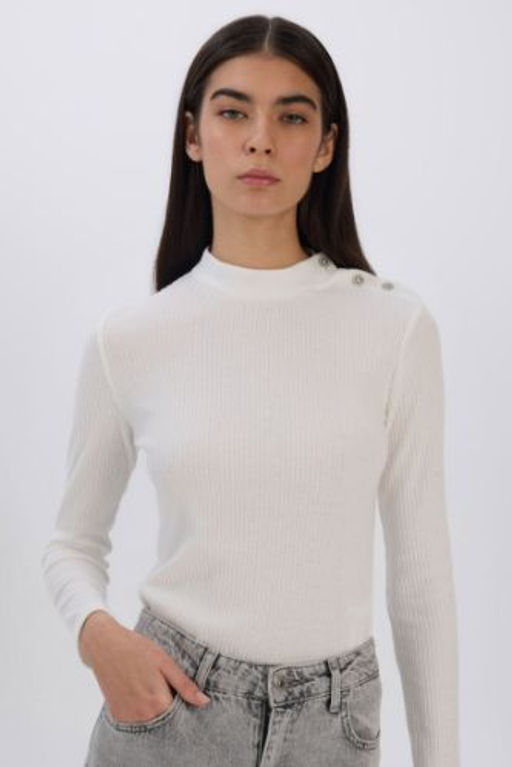 Slim Fit Dar Kesim Yar?m Bal?kc? Yaka Casual Fitilli Kaskorse Uzun Kollu Tisort