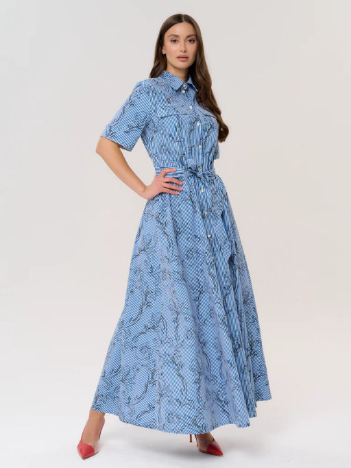 Платье женское 12421-35038 multicolor-blue