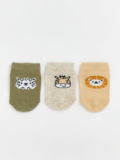 Desenli Erkek Bebek Patik ?orap 5li