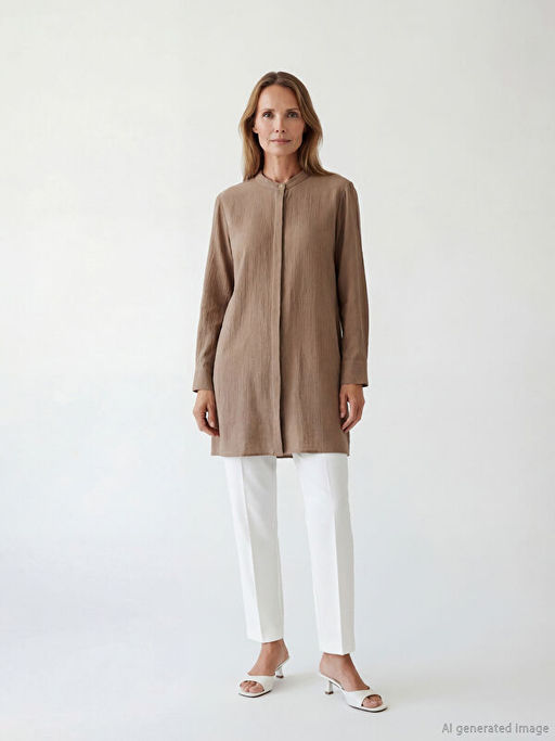 Hakim Yaka Dokulu Kad?n G?mlek Tunik