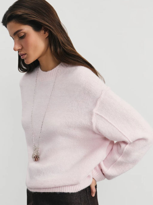 Вязаный джемпер с декоративными швами / Zarina