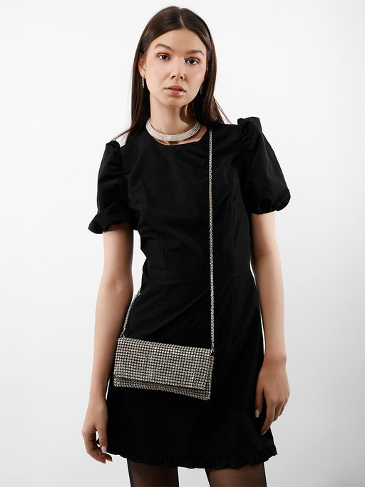 LACCOMA сумка ST167-червонное серебро стразы  фото 8