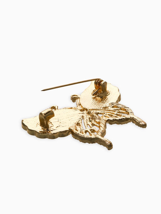 Цена за 2 шт. Брошь «Бабочка», белая в золоте