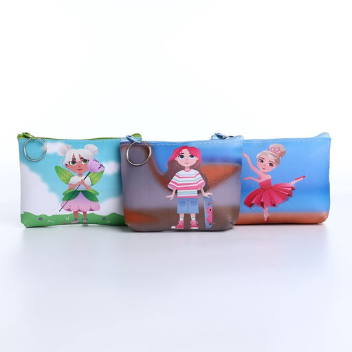 Цена за 2 шт. Кошелёк детский «Девчонки», монетница, на молнии, МИКС