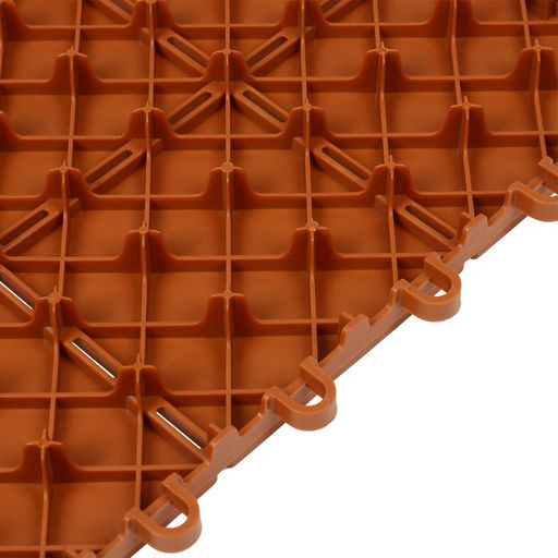 Цена за 11 шт. Модульное покрытие, 30 × 30 см, пластик, терракотовое, 1 шт.