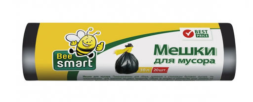Мешки для мусора 30л 20 шт. в рул. "BEE SMART" арт. 403040 Paclan