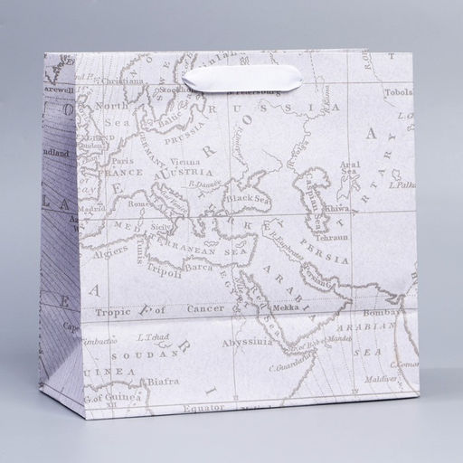 Пакет крафтовый квадратный Весь мир твой, 22 22 11 см - Дарите счастье фото 2