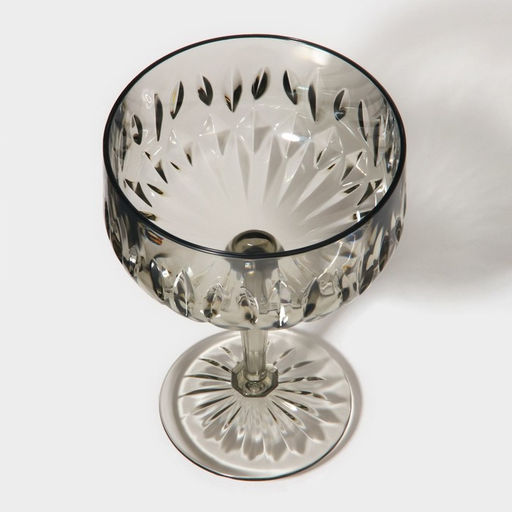 Креманка «Грани», 400 мл, 11×15.5 см, пластик, серая