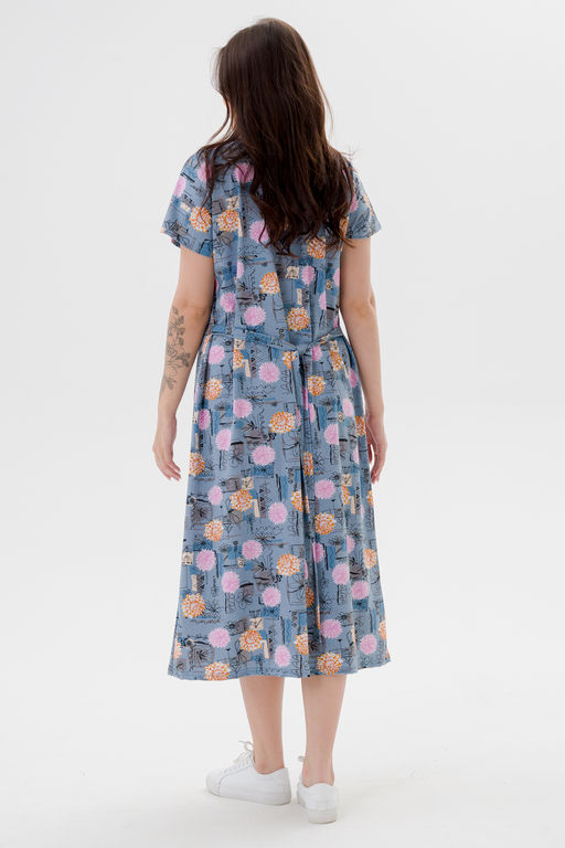 Платье женское из кулирки Миранда астра макси - Амадэль фото 7