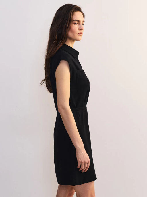 Льняное платье-рубашка с поясом ZR2605012907-50 / Zarina