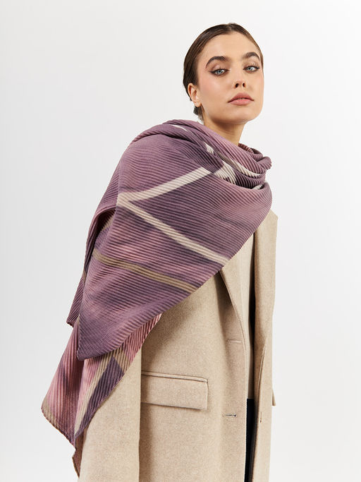 Большой, мягкий, тонкий и очень нежный двусторонний палантин с рисунком - Tantino фото 7