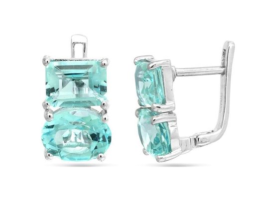 Серьги, топаз, Авангард