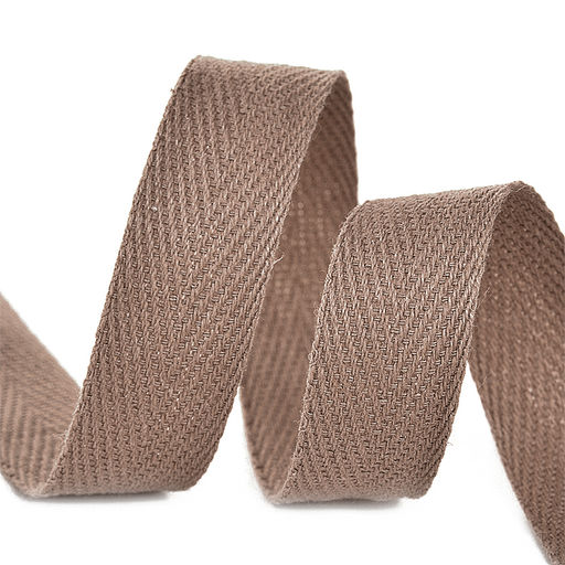 Лента-тесьма 10мм киперная 2,5г хлопок TBY.CT цв.F293 т.бежевый уп.5м