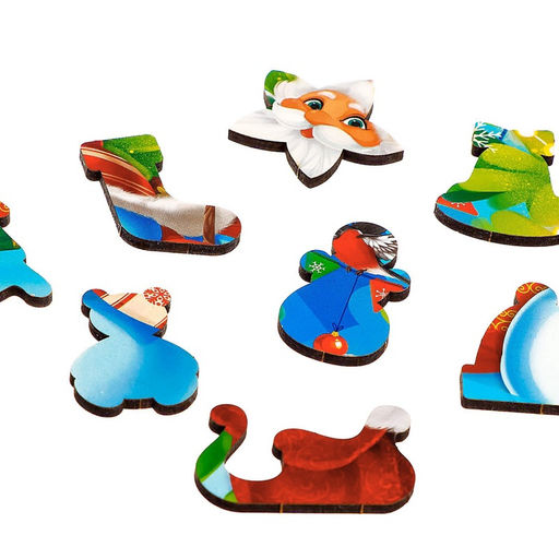 Пазл фигурный Встреча с Дедом Морозом - Лесная мастерская фото 9