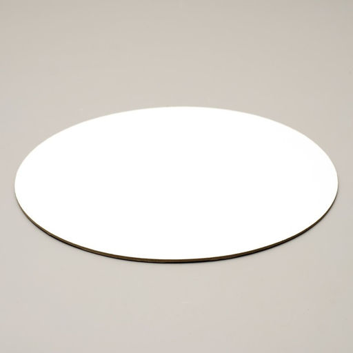 Цена за 20 шт. Подложка кондитерская для торта, круглая, золото - белый, 18 см, 1.5 мм