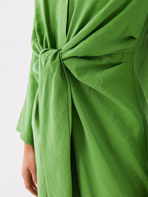 D?z Uzun Kollu Kad?n G?mlek Elbise