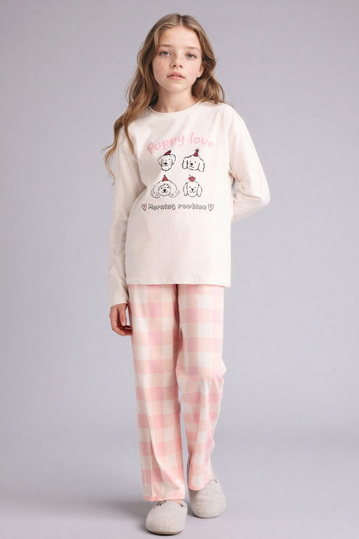 %100 Pamuk 2li Pijama Tak_m_ K_z Bebek - Defacto фото 2