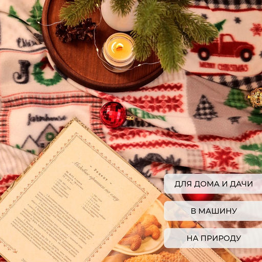 Плед флисовый новогодний «Экономь и Я. Рождество», 150×180 см