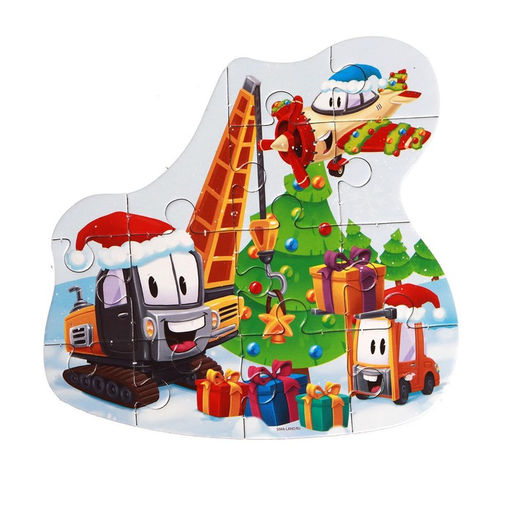 Пазл Новогодние машинки - Лесная мастерская фото 8