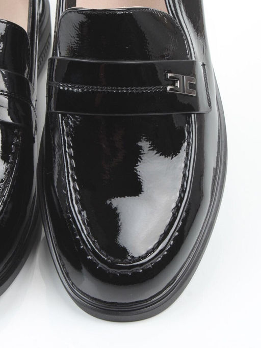 03-DEB17-3 BLACK Лоферы женские (натуральная кожа)