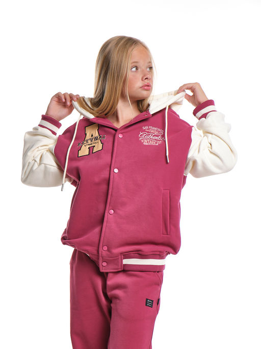 Толстовка с капюшоном с принтом 33-7647 красный - Mini maxi фото 8