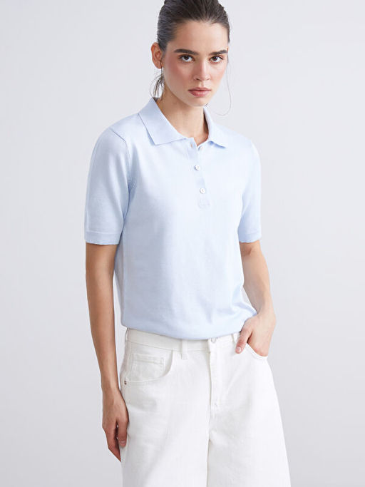 Polo Yaka Kad?n Triko Kazak