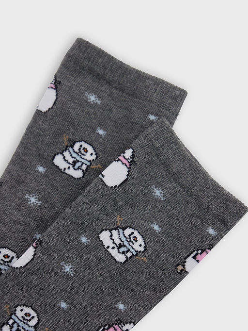 Цена за 5 пар! НОСКИ ДЕТСКИЕ КРАСНЫЕ СО СНЕГОВИКАМИ - Mark formelle фото 6