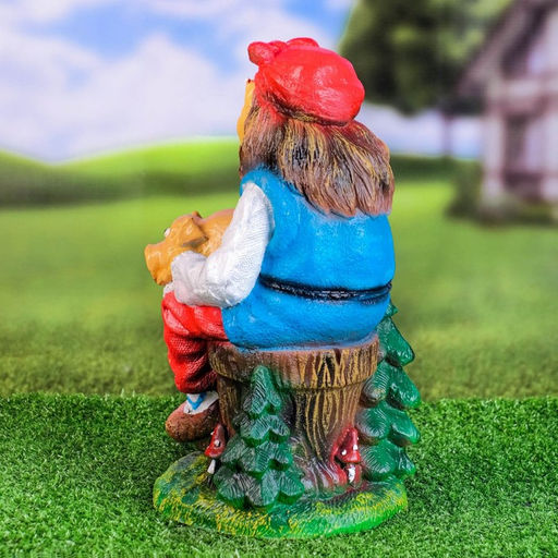Садовая фигура из полистоуна «Баба Яга с поросёнком», 20×20×34 см